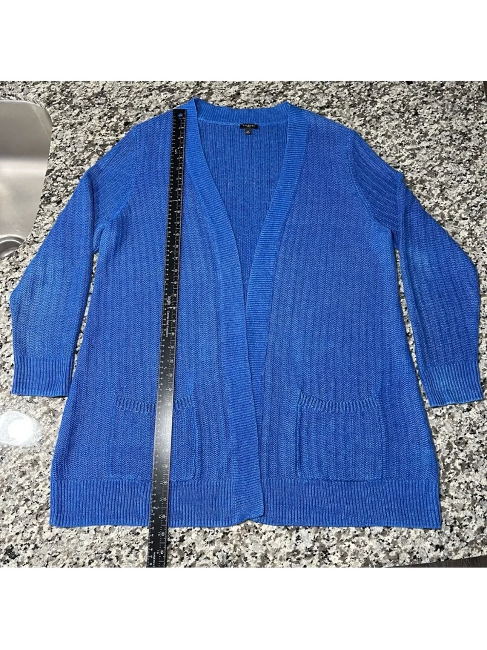 Talbots Sweater 1X Cardigan Blue